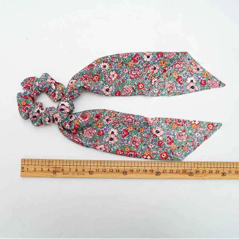 Fashion Dots Scrunchies Long Hair Rope Korean Hair Ties for Women Ponytail Scarf Sweet Elastic Hair Band Hair Accessories
