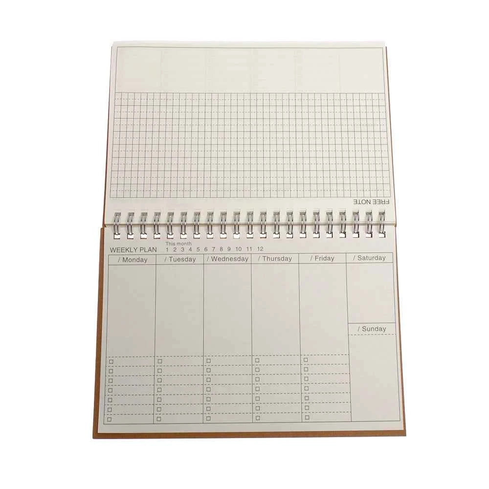 Daily Weekly Monthly Planning Schedule Retro Coil Coil Planner This To Do List Organizer Improve Productivity Manual