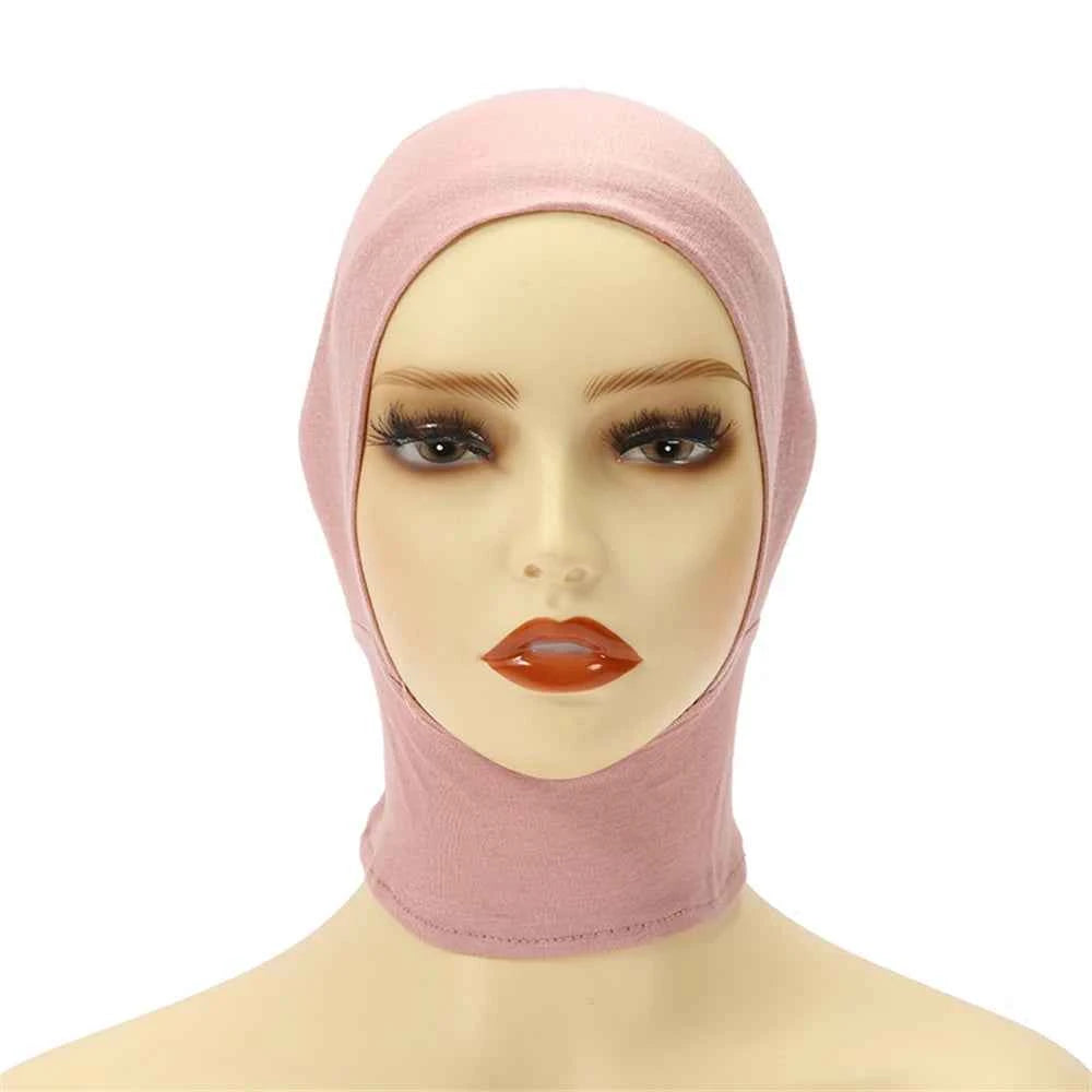 New Muslim Inner Hijab Turbans Women Elasticity Undercap Soft Modal Hijabs Caps Solid Color Short Neck Elastic Cap