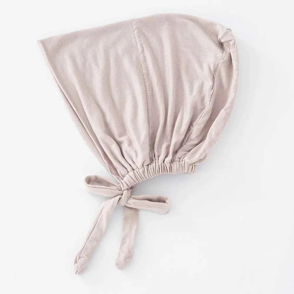 82 colors Tie Back Undercaps Fashion Women Inner Hijab Muslim Cap Bonnet Plain Islamic Cotton Spandex Jersey DEW Underscarf