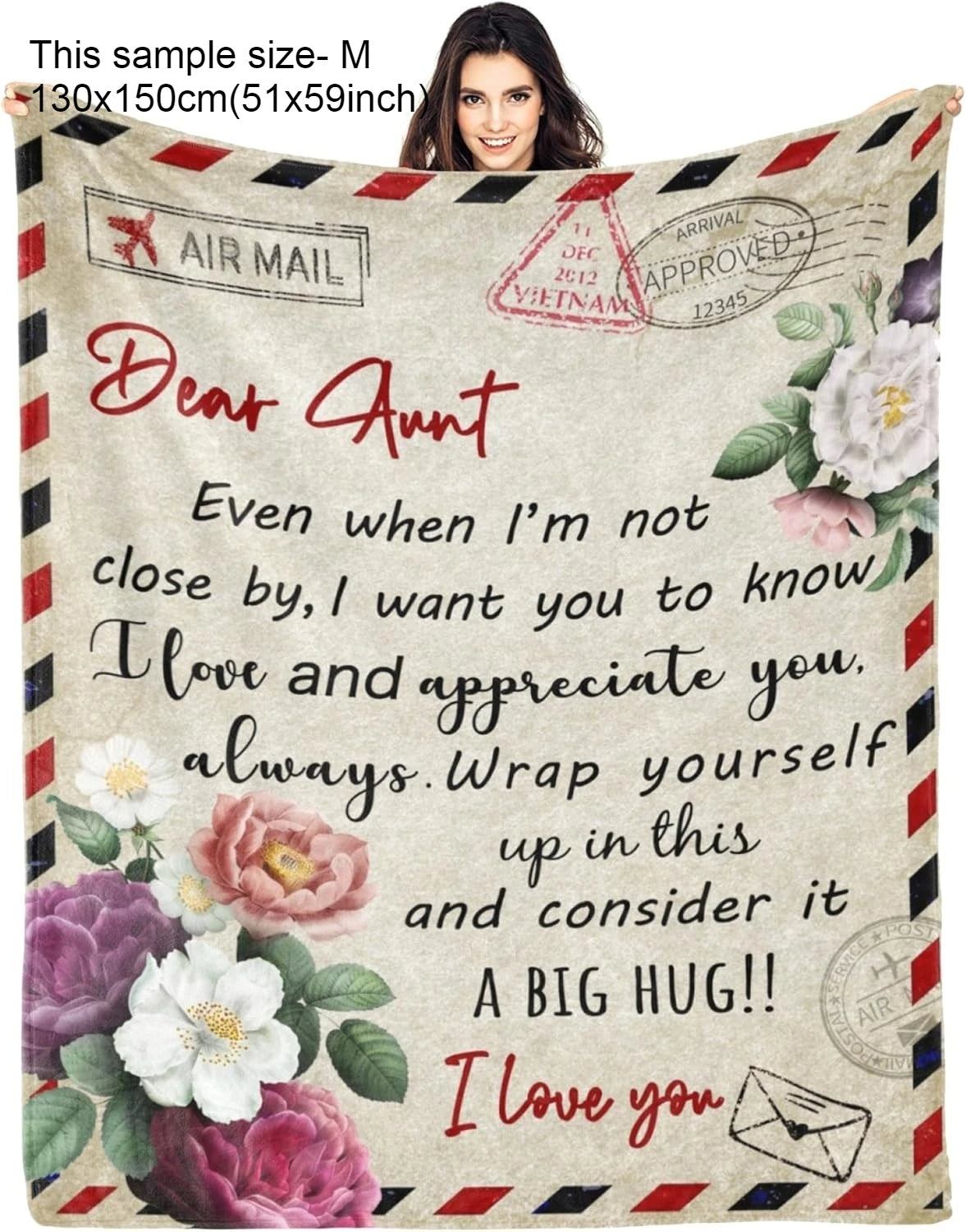1PC Gift Blanket To Nana to Grandma Flannel Thin blankets for birthday gifts Mother's day festival Perfect gifts four season use