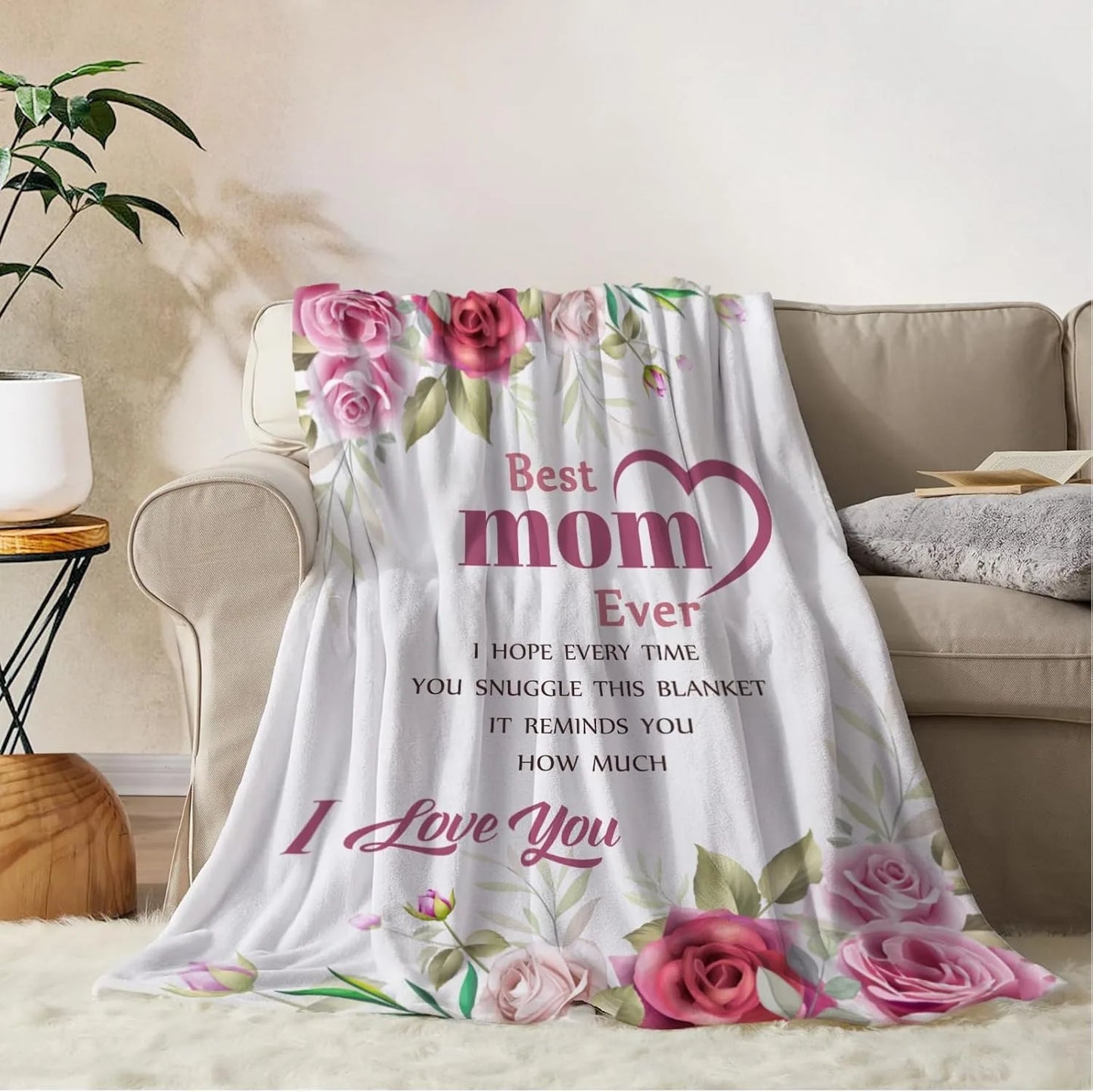 Best Mom Ever Blanket – “Remember I Love You Mum” Gift for Mom