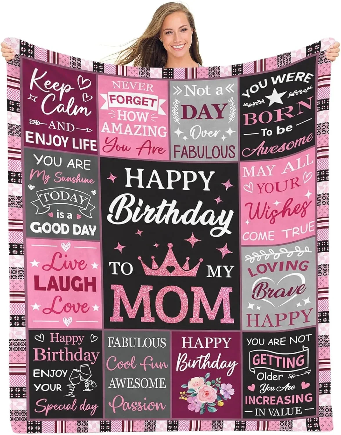 Best Mom Ever Blanket – “Remember I Love You Mum” Gift for Mom