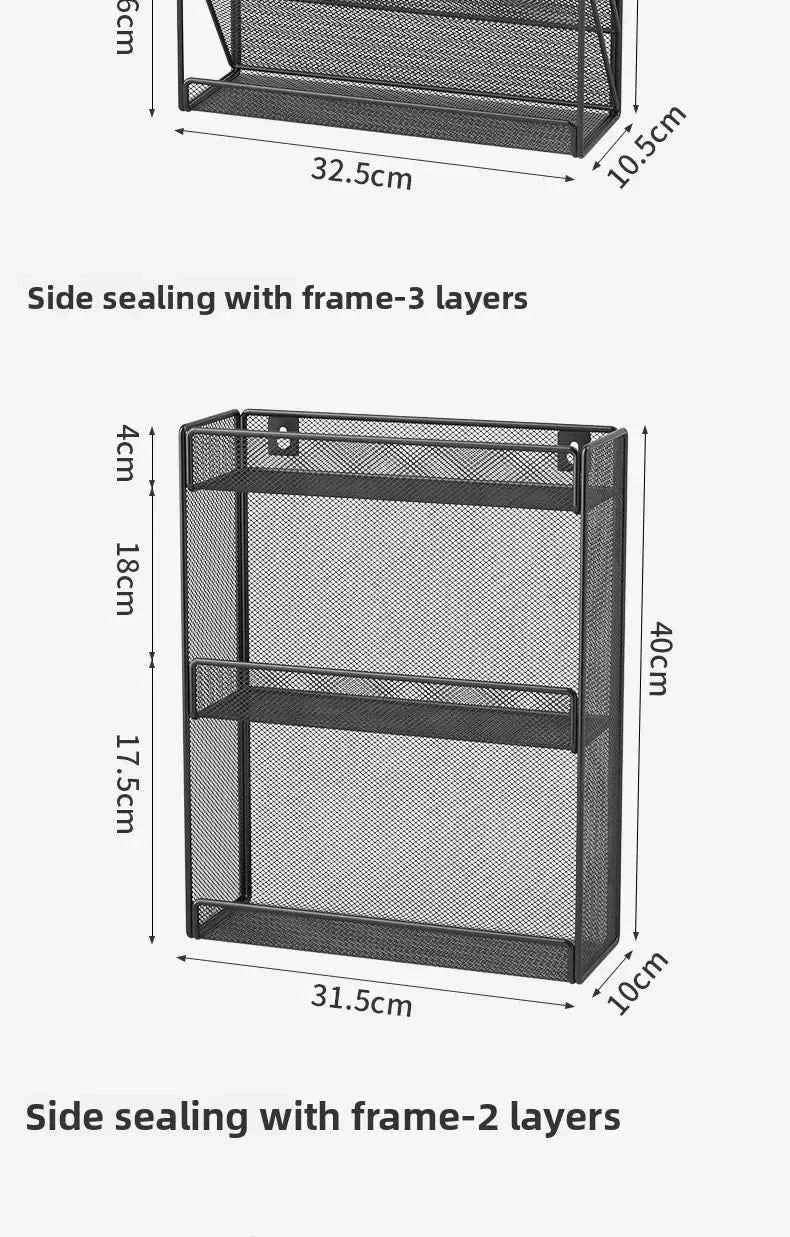 5 Pocket Mesh Hanging Wall File Organizer, Wall Mounted Mail Paper Document Folder Holder,Magazine Rack for Office Home School.