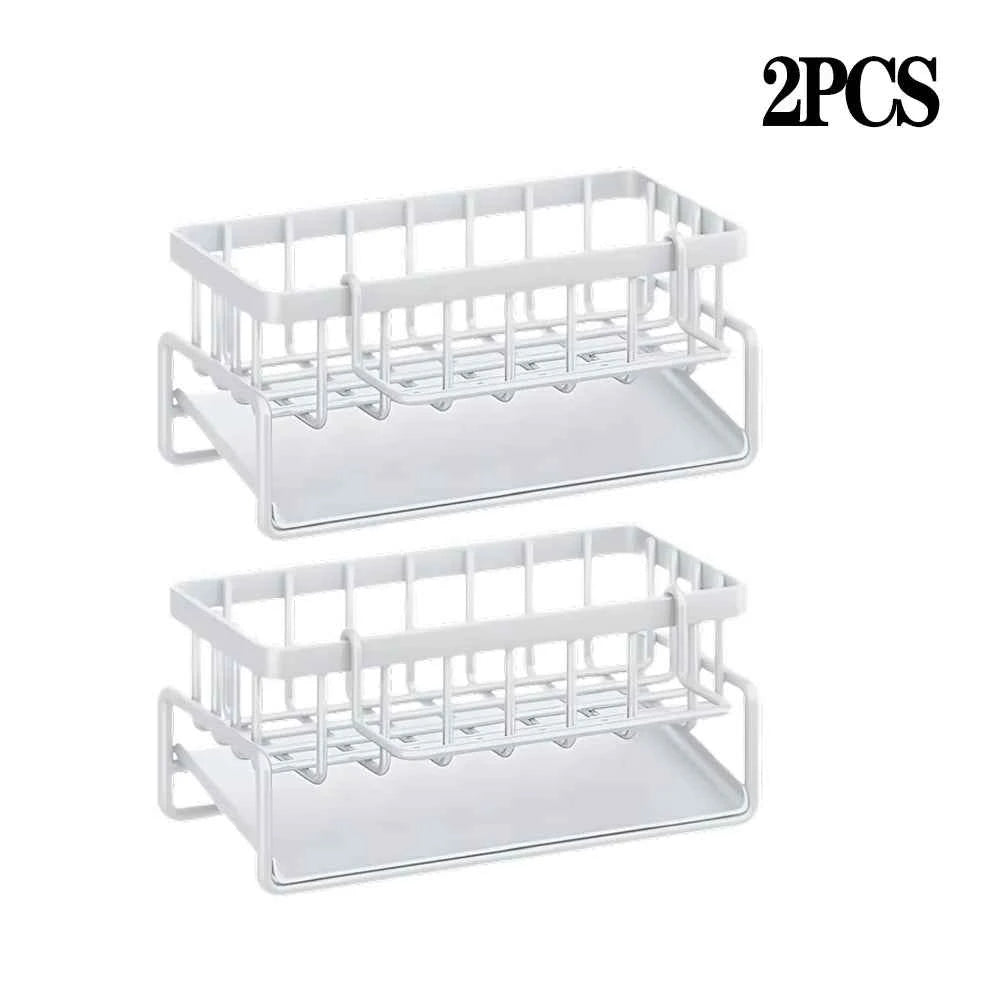 Kitchen Shelf Rag Storage Drainage Shelf No-Punch Storage Rack Home Spice Rack Sink Tap Sink Drainage Rack Kitchen Accessories
