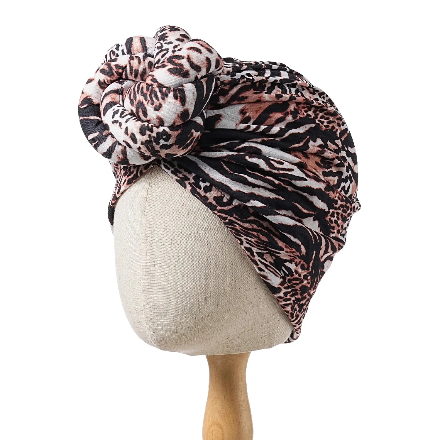 New African Turban for Women Large Flower Stretch Turban Headwrap Beanie Hat Ladies Turbante Mujer Bandanas Chemo Cap Head Cover - NamafadStore