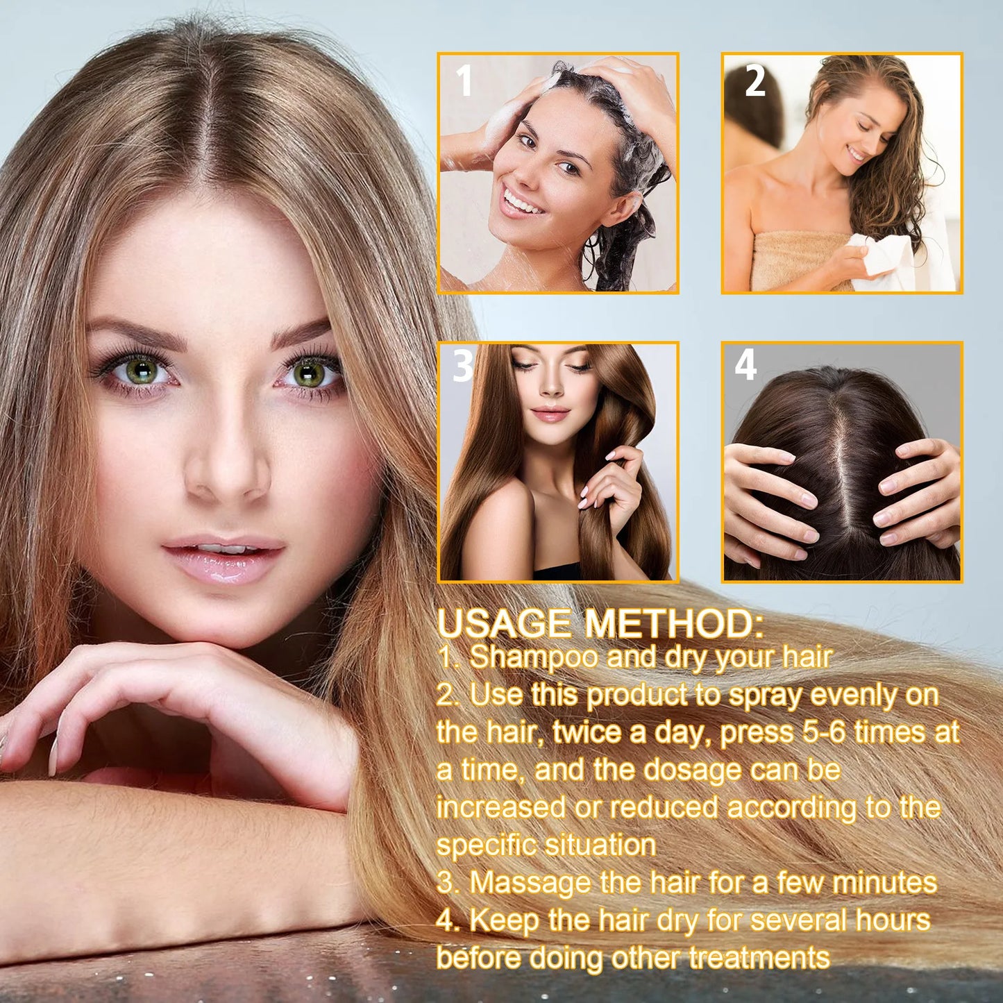2pcs Biotin Hair Growth Solution Dense Hair Oil Deep Moisturising Scalp Massage Treatment Thickening & Smoothing Hair Care Oil