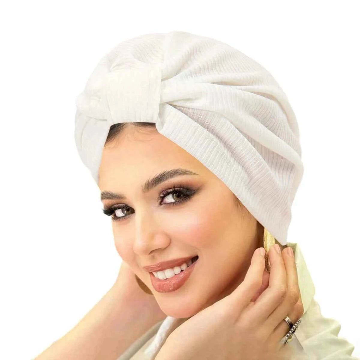 New Solid Color Women Muslim Hijab Caps Wrap Head Indian Turban Bonnet Fashion Headdress Islamic Clothing Accessories