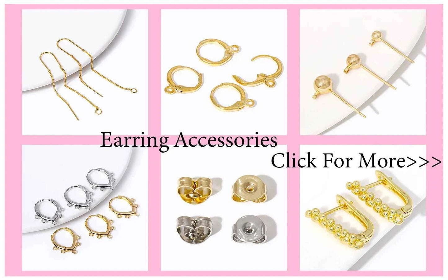 18K Real Gold Plated Earwires,Earring Fixtures,DIY Women's Earrings Jewelry Making Accessories,Luxury Earring Hooks Clasps