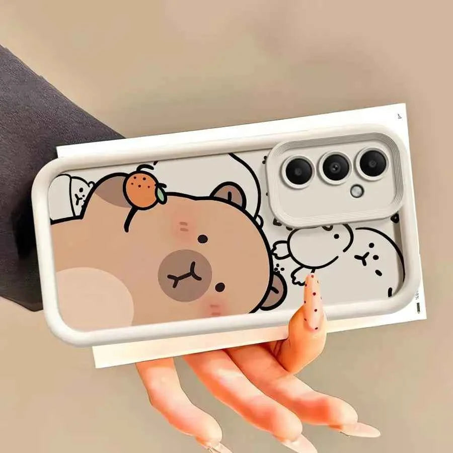 Phone Case for Samsung Galaxy A26 A22 A33 A32 A34 A24 A13 A56 A14 A23 A12 A36 A16 Soft Cover Cute Capybara