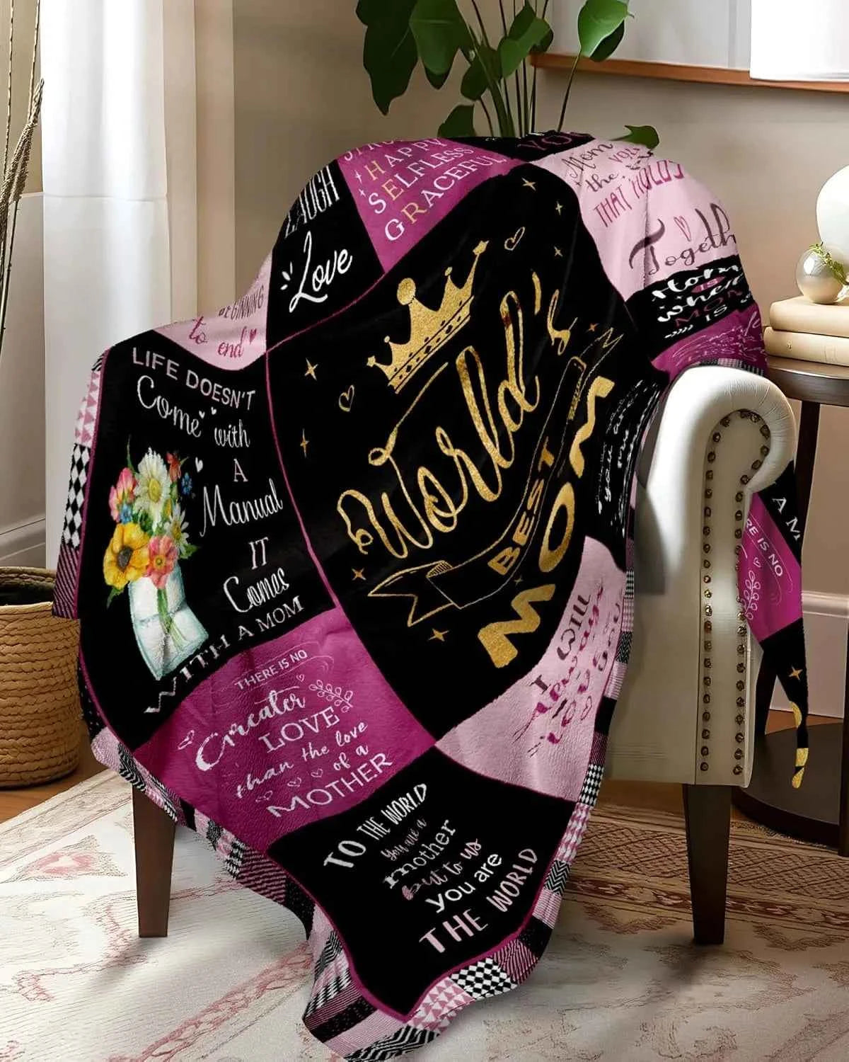 Perfect Gift to Mom Peace Blanket for Anniversary Birthday Mothers Day Fathers day for Mom Dad Wife Sister Grandma Abuela Throw