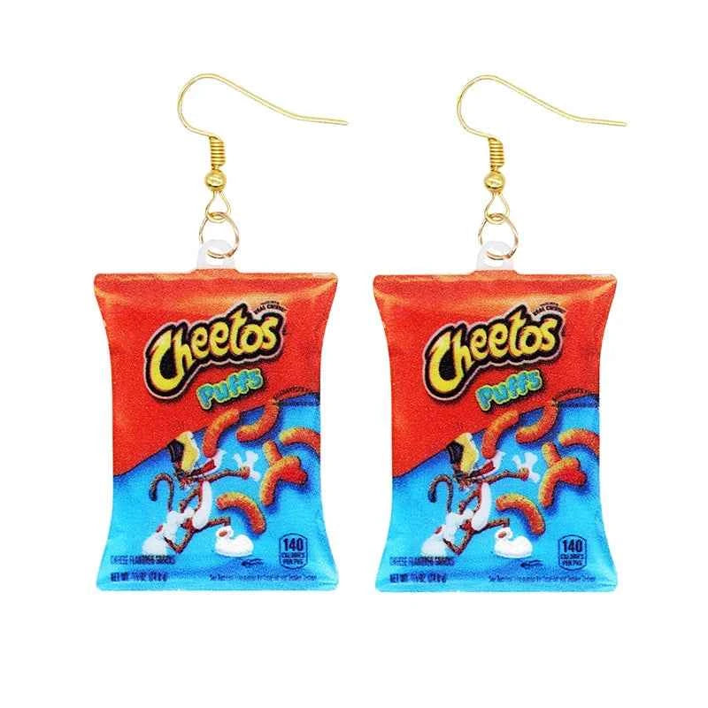 Earrings for Women Earrings Acrylic Cute Snacks Potato Chips Girls Foods Funny