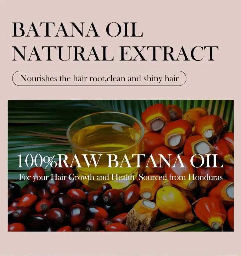 500ml Batana Oil Shampoo and Conditioner Set for Hydrating Care, Softening Hair, and Improving Dryness and Frizz