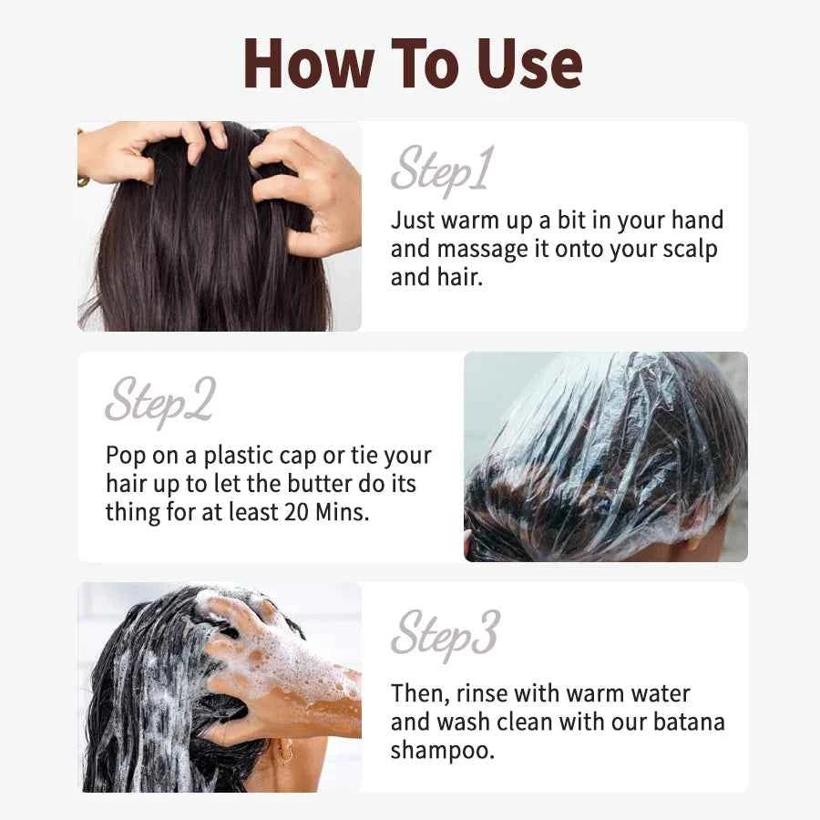 Batana Butter for Moisturizing and Nourishing Hair Anti-Hair Loss Promotes Health Essential Oil Strong Hair Care Product