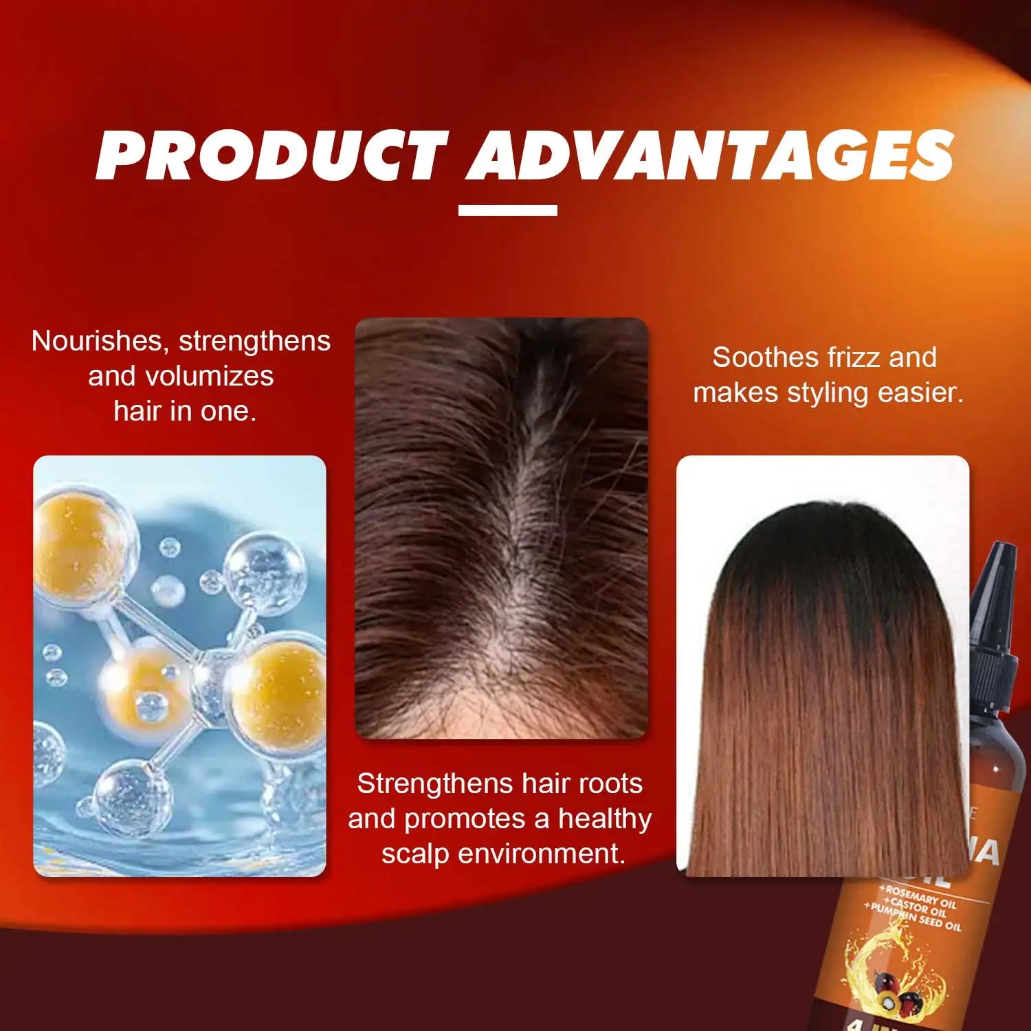 120ML 4 IN 1 Batana Hair Oil Nourishes Hair Follicles And Smoothen Hair With Nourishing Hair Oil 2025 New - NamafadStore
