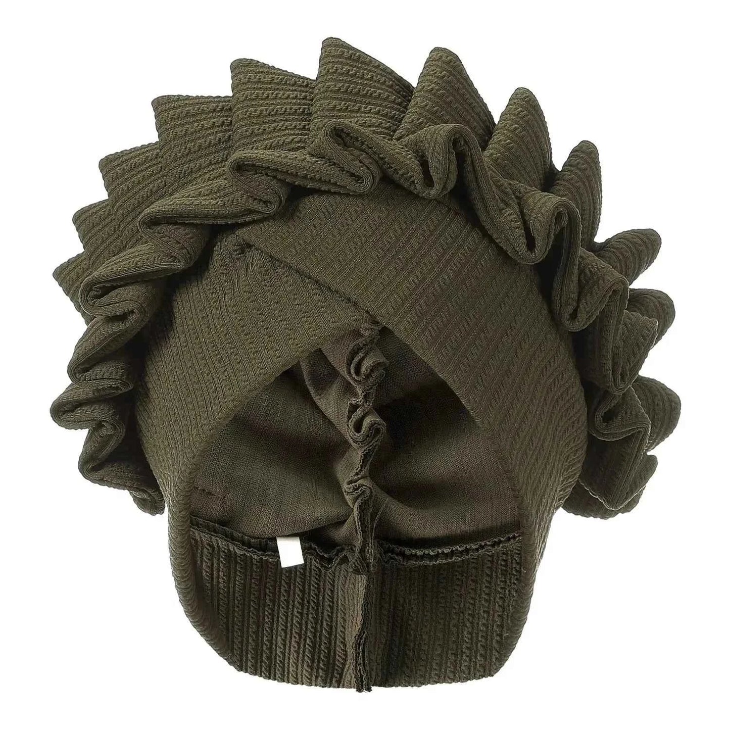 Indian Forehead Cross Turban Hat Women Chemo Cap Muslim Hijab Bonnet Ruffle Headscarf Beanies Bandanas Headband Turbante Mujer