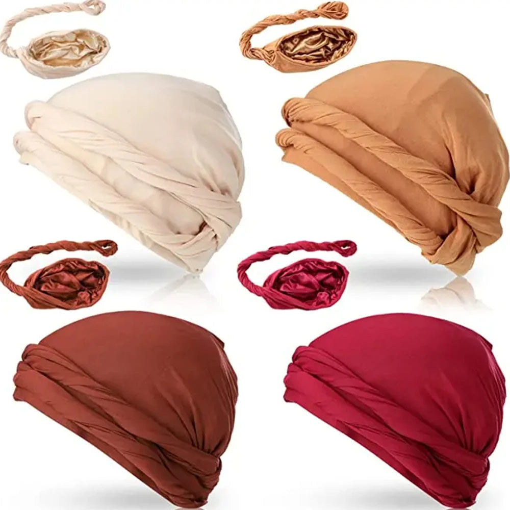 Unisex Turban Headwrap – Halo Turban, Durag & Chemo Hat with Satin-Lined Comfort