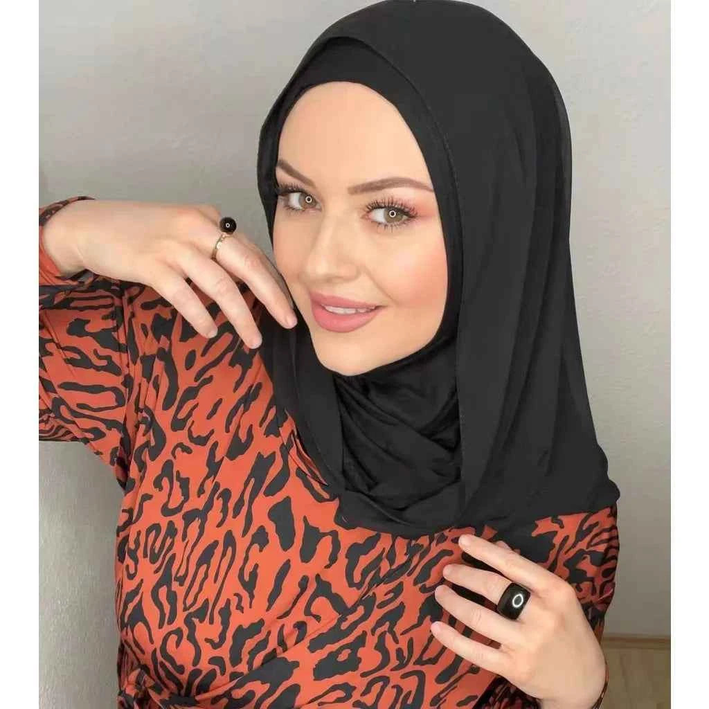 Muslim Modal Hijab Abaya Satin Hijabs For Woman Abayas Jersey Scarf Islamic Dress Women Turbans Turban Instant Head Wrap Shawl