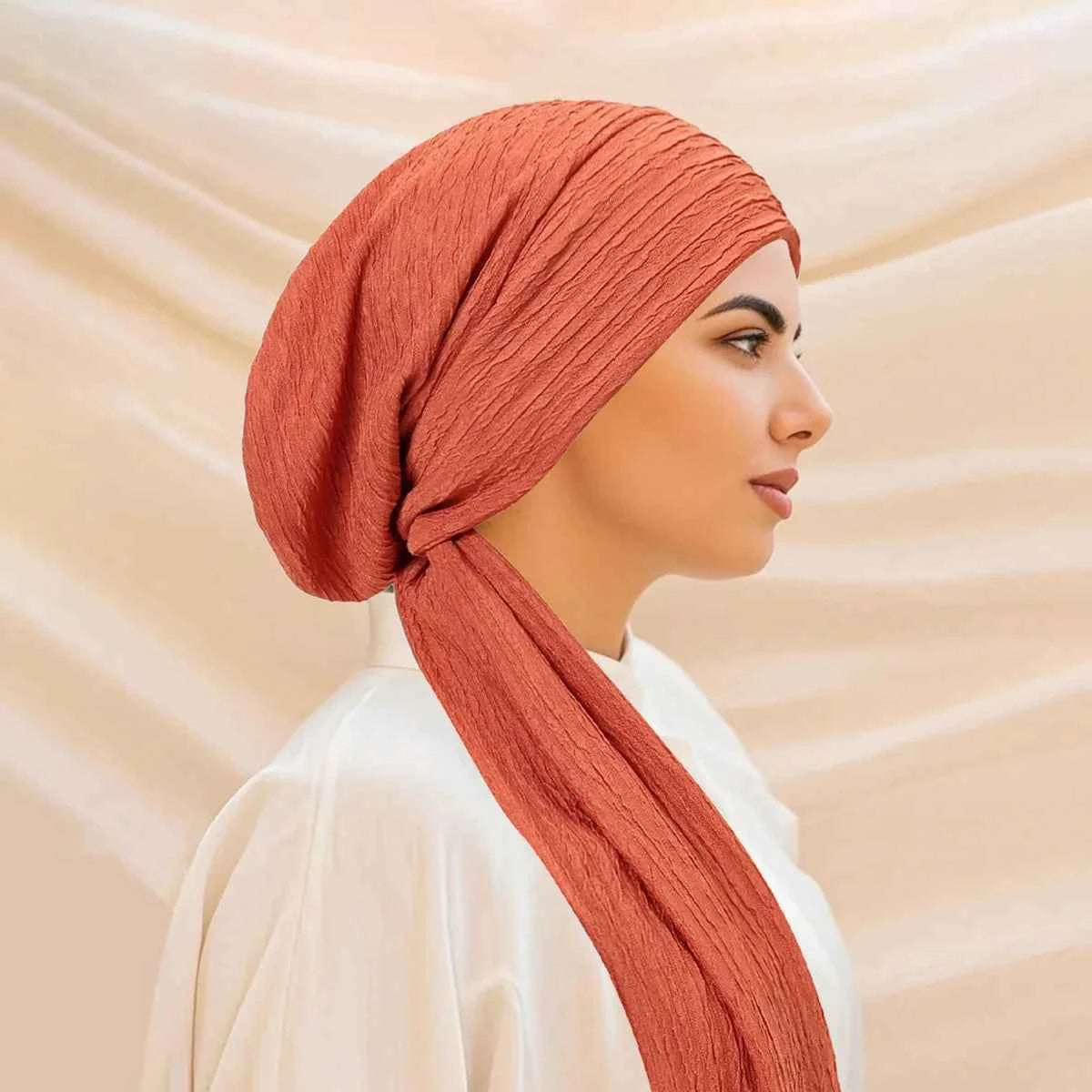 Luxury Spring knot Turban Hat for Women Beanie Chemo Cap Muslim Headscarf Wraps Elegant Women Hair Cover Cap Bandana Headwear
