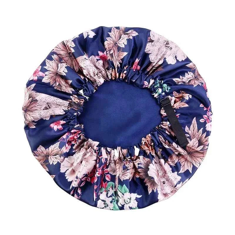 Newly Hair Satin Bonnet For Sleeping Shower Cap Silk Bonnet Bonnet Women Night Sleep Cap Head Cover Wide Elastic Band