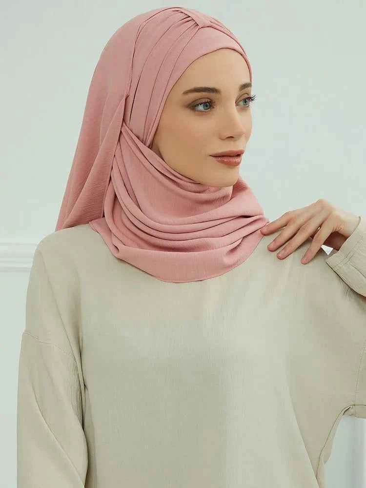 Large Plain Muslim Hat Inner Hijab Caps Ramadan Headwraps Pre-design