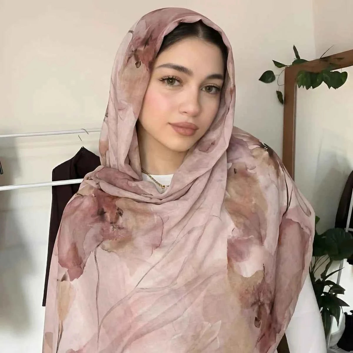 New Design Printed Hijabs Premium Watercolor Women Headscarf Soft Scarf Shawl Suitable For Daily Abaya Accessories Women Veil