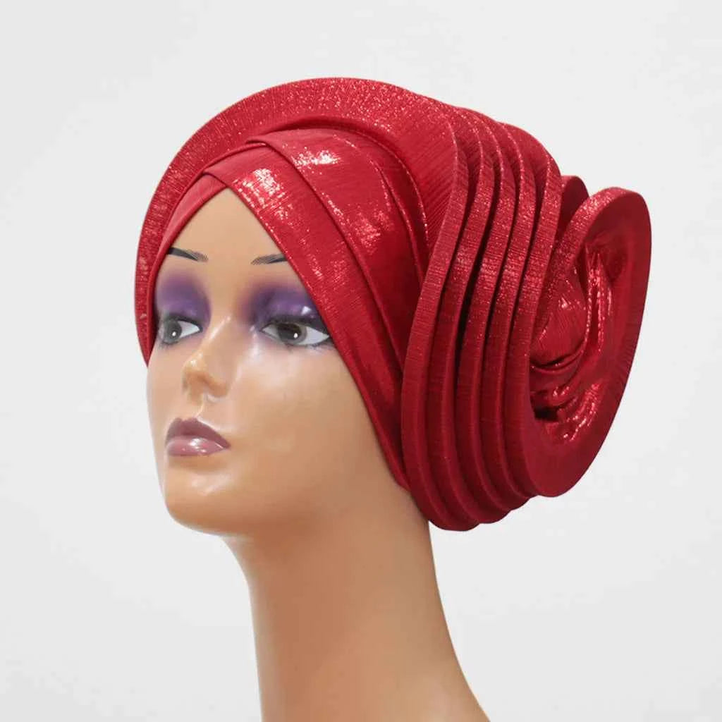 Women’s Bonnet Turban Cap – Folded Bud Headscarf, Casual & Versatile Cross Hat