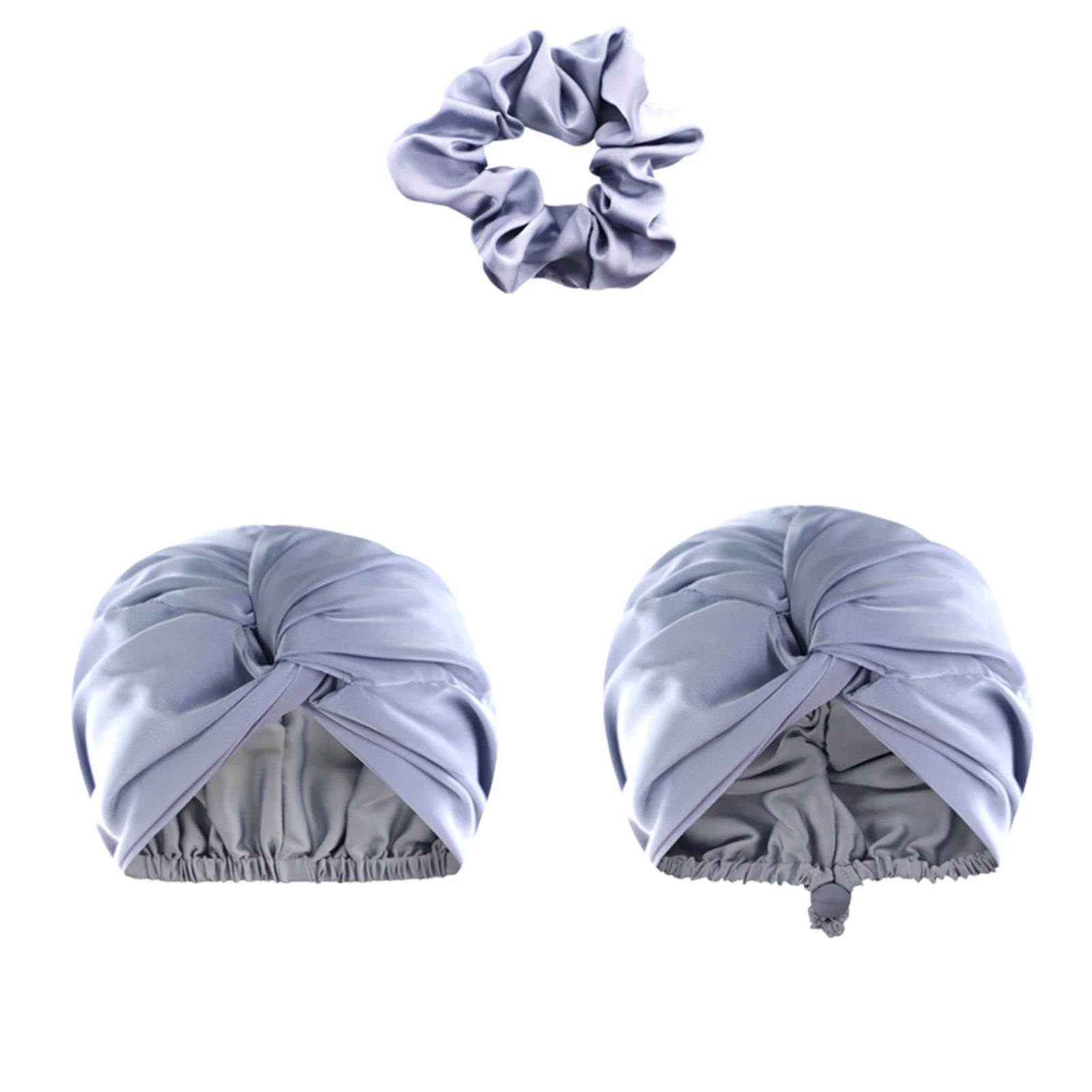 Unisex Solid-Color Adjustables Silk Satins Hair Bonnets High Elasticity Soft Sleep Cap For Women Men - NamafadStore