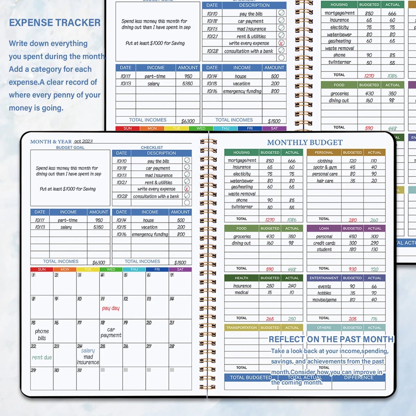 Monthly Budget Planner & Expense Tracker – Financial Organizer for 2025–2026
