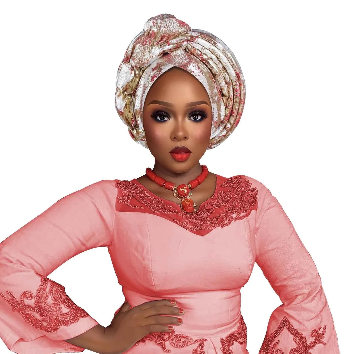 Fashion Women African Turban Cap Lady Head Wraps Nigeria Wedding Auto Gele Headtie Party Headgear Headwear Hat Outfits
