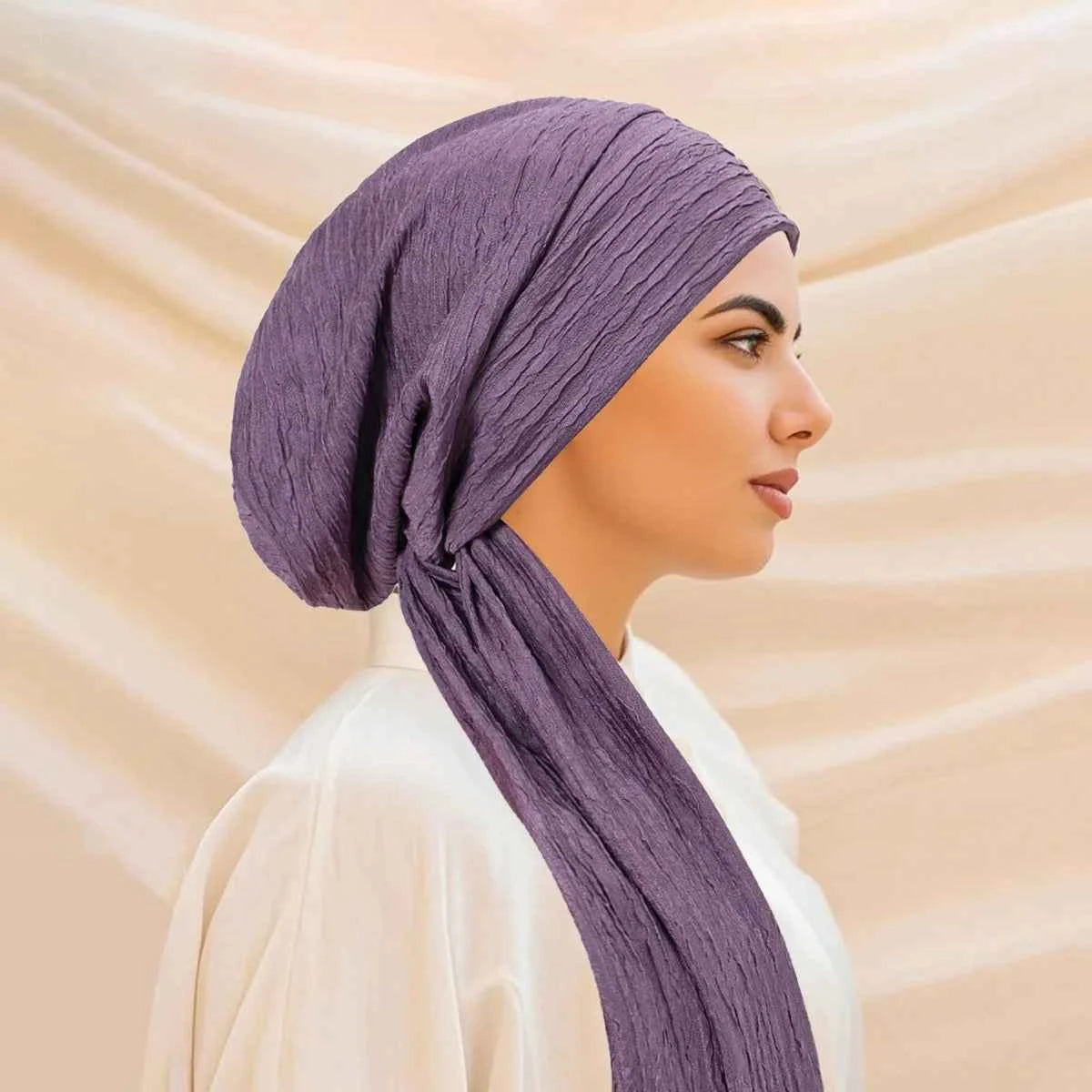 Luxury Spring knot Turban Hat for Women Beanie Chemo Cap Muslim Headscarf Wraps Elegant Women Hair Cover Cap Bandana Headwear