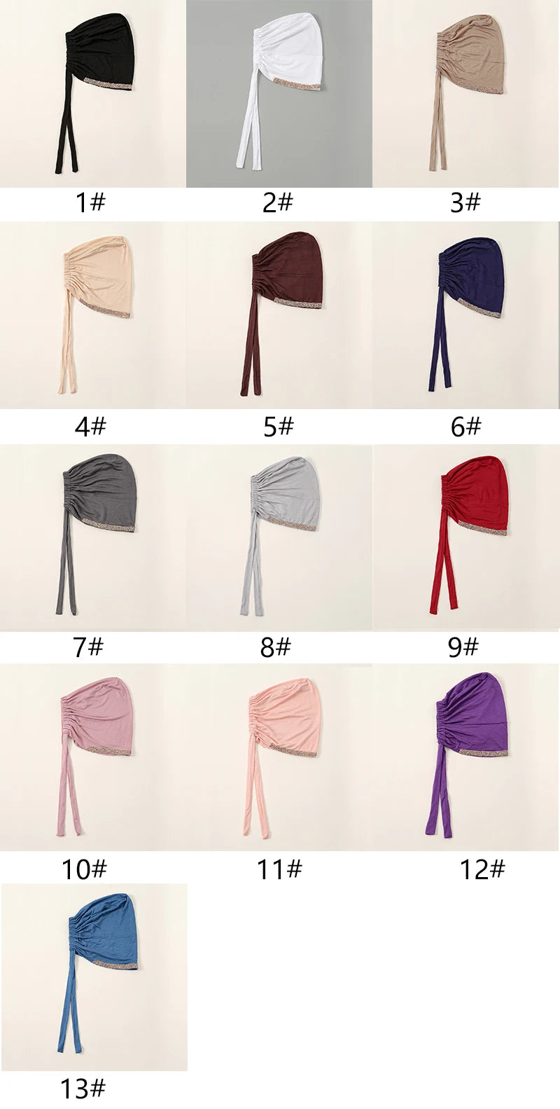 New Modal Rhinestone Band Muslim Turban Hat Inner Hijab Caps Islamic Underscarf Bonnet India Hats Female Headwrap Turbante Mujer - NamafadStore