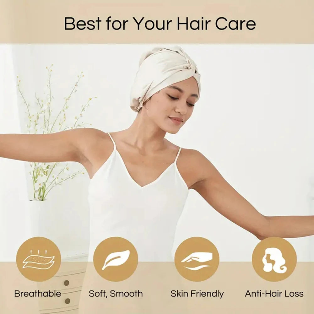 Unisex Solid-Color Adjustables Silk Satins Hair Bonnets High Elasticity Soft Sleep Cap For Women Men - NamafadStore