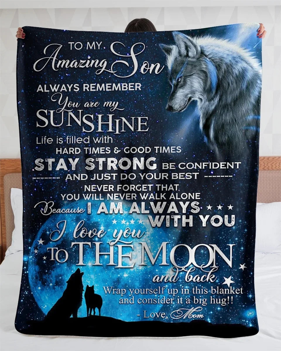 Personalized To My Son Blanket – I’ll Always Be With You, Love From Mom