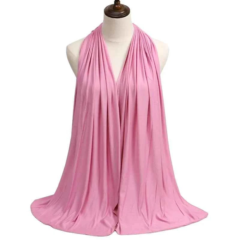 Modal Cotton Jersey Hijab Scarf Long Muslim Shawl Plain Soft Turban Tie Head Wraps For Women Africa Headband 170x60cm