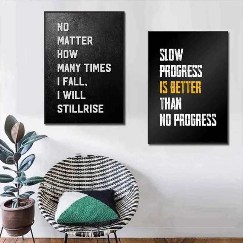 Modern Oil On Canvas Wall Art Black And White Letters Inspiring Custom Posters And Prints Office Living Room Bedroom Decor