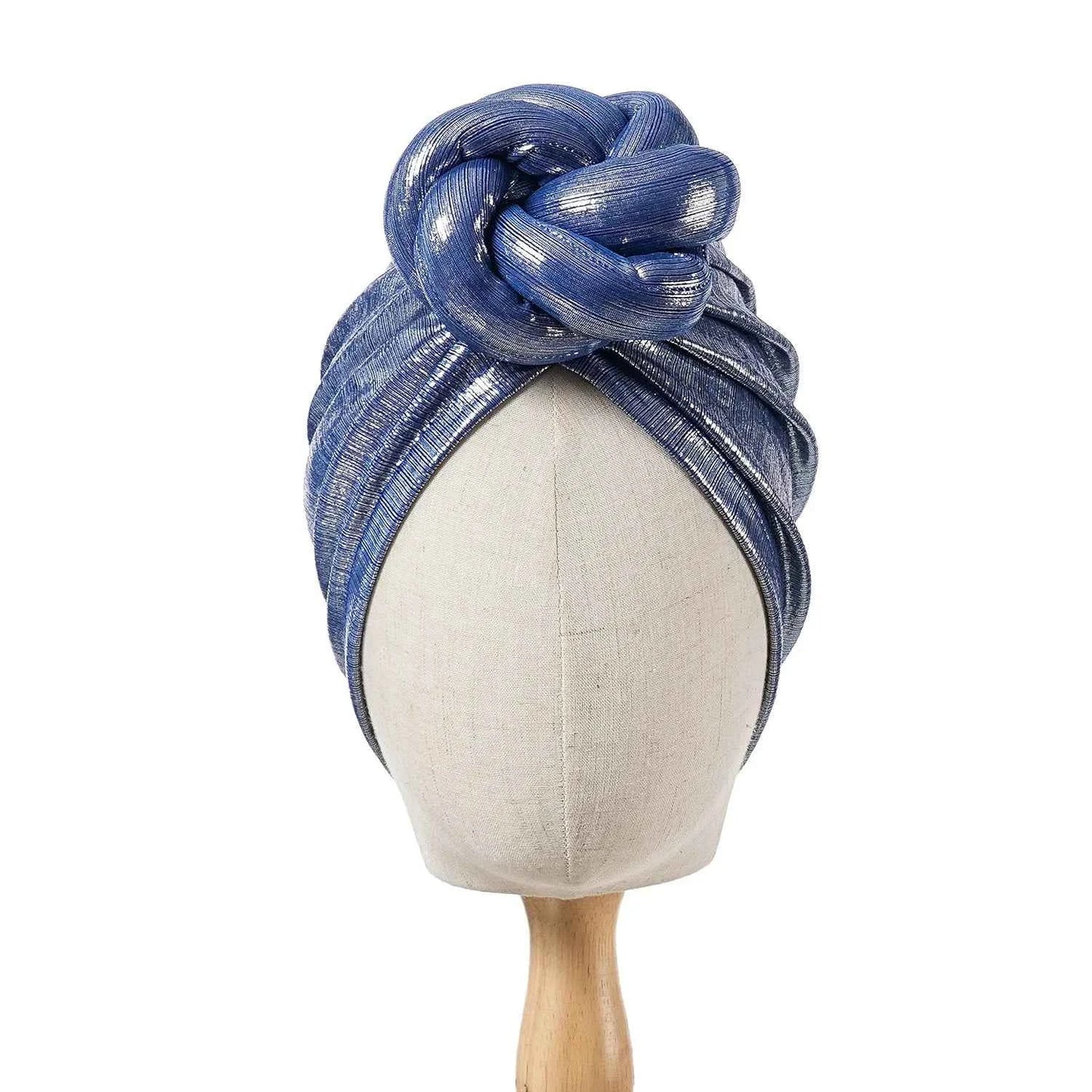 Bonnet For Women Turban Hat Hot Ice Silk Quick-Drying Breathable Laser Personality Trend Ethnic Flower-wrap Knotted Cap female