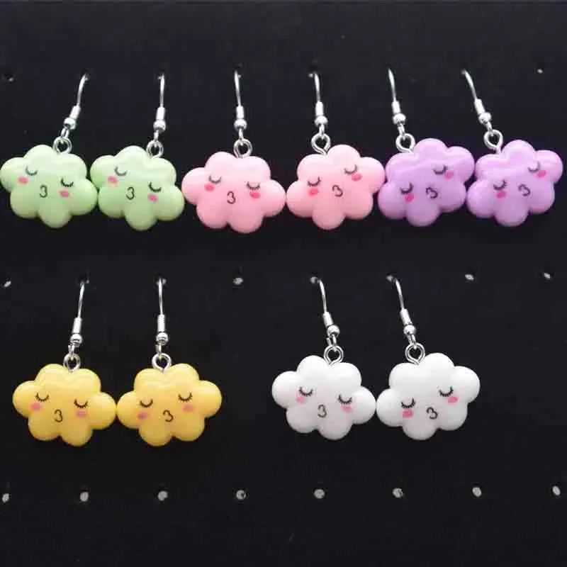 Earring For Women Resin Handmade Cute Animals Ice Cream Drinks Candy Fruits Pissa Drop Earrings Funny Gift