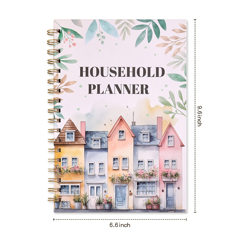 60-Sheet Undated Household Planner – Daily, Weekly & Monthly Cleaning Schedule