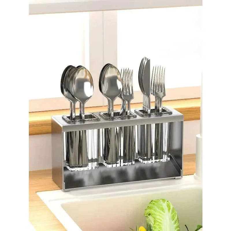 2026 Universal Home countertop drain storage rack, kitchen knife and fork storage rack, chopsticks