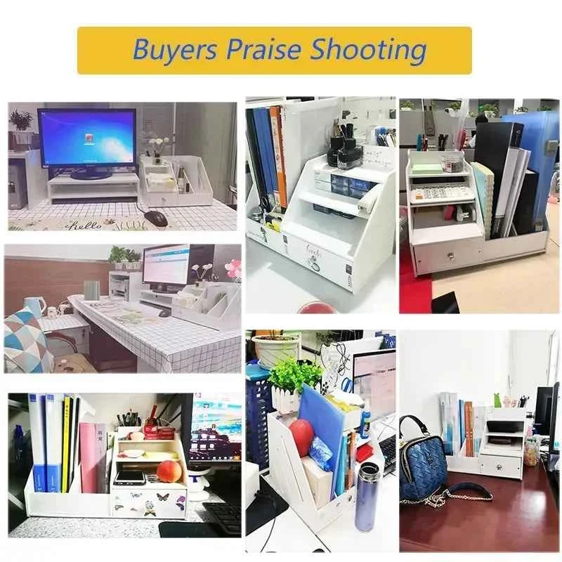 Magazine Holder Newspaper Rack Stationery Storage Box Desk Organizer for Document Letter File Tray Home Office School Supplies