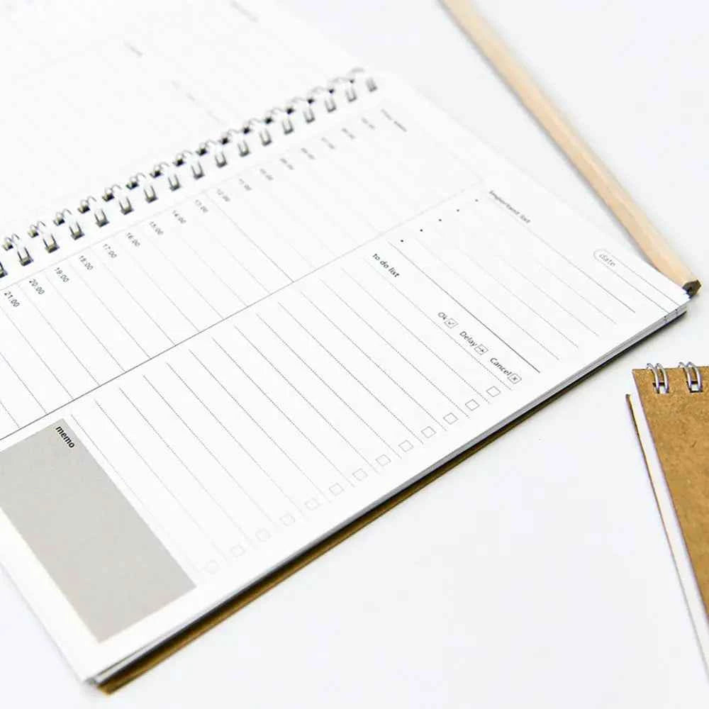 Daily Weekly Monthly Planning Schedule Retro Coil Coil Planner This To Do List Organizer Improve Productivity Manual