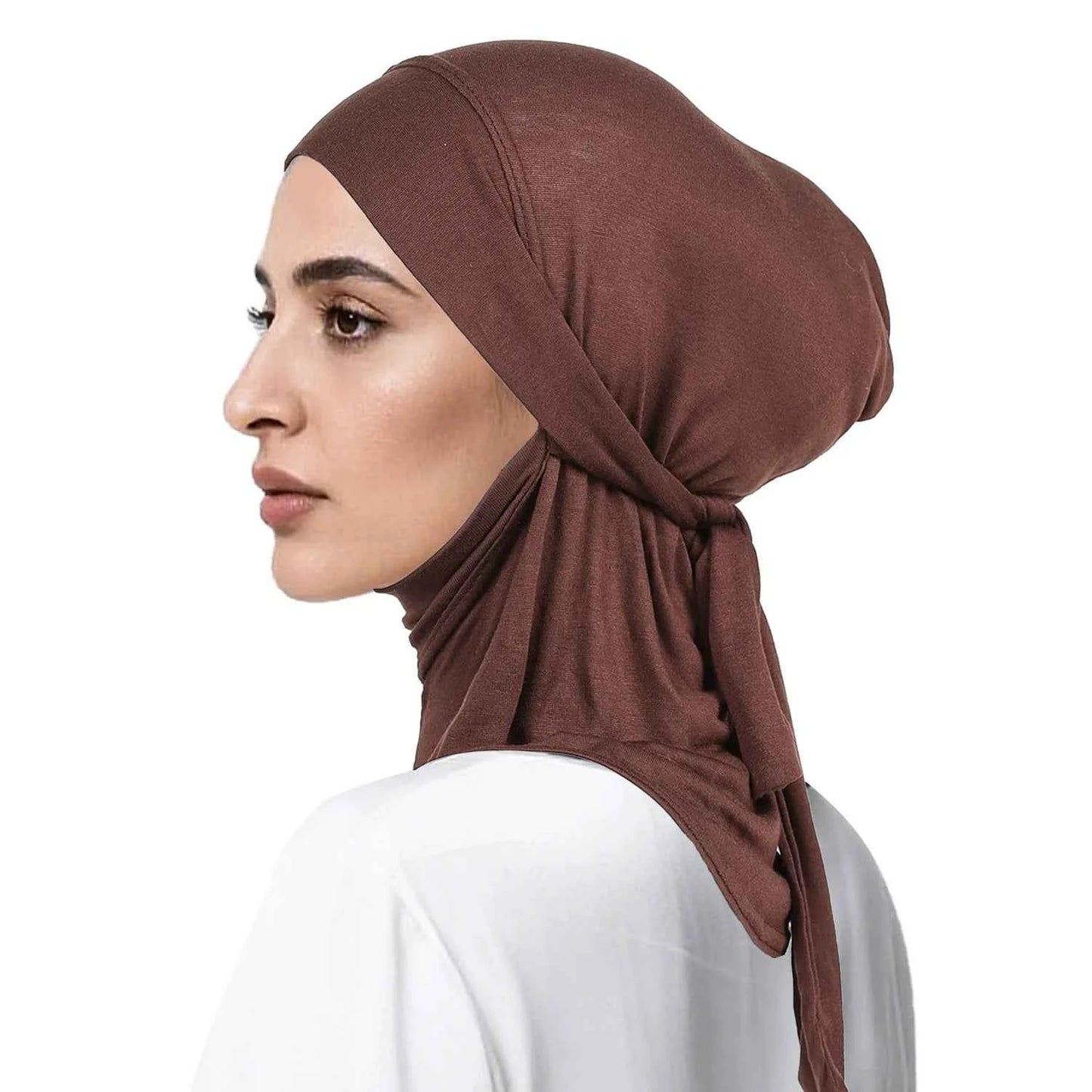 Soft Muslim Turban Hat Inner Hijab Caps Islamic Underscarf Bonnet India Hats Female Headwrap