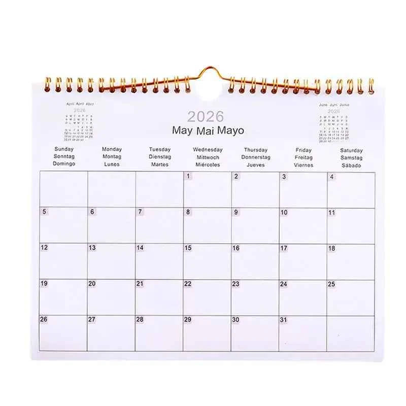 2025 Calendar 2025-2026 Calendar Planner Multilingual Coil Planner Agenda Organizer Scheduling For Home Office School Classroom