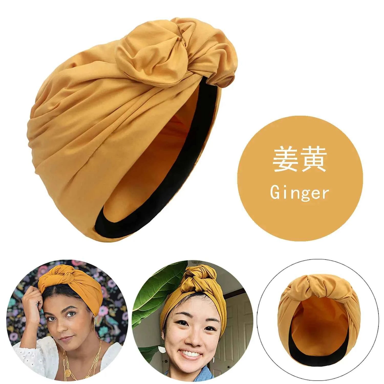 French Retro Women's Turban Cap Ladies Cross Bandana Hat Female Fashion Head Wraps Muslim Headscarf Bonnet