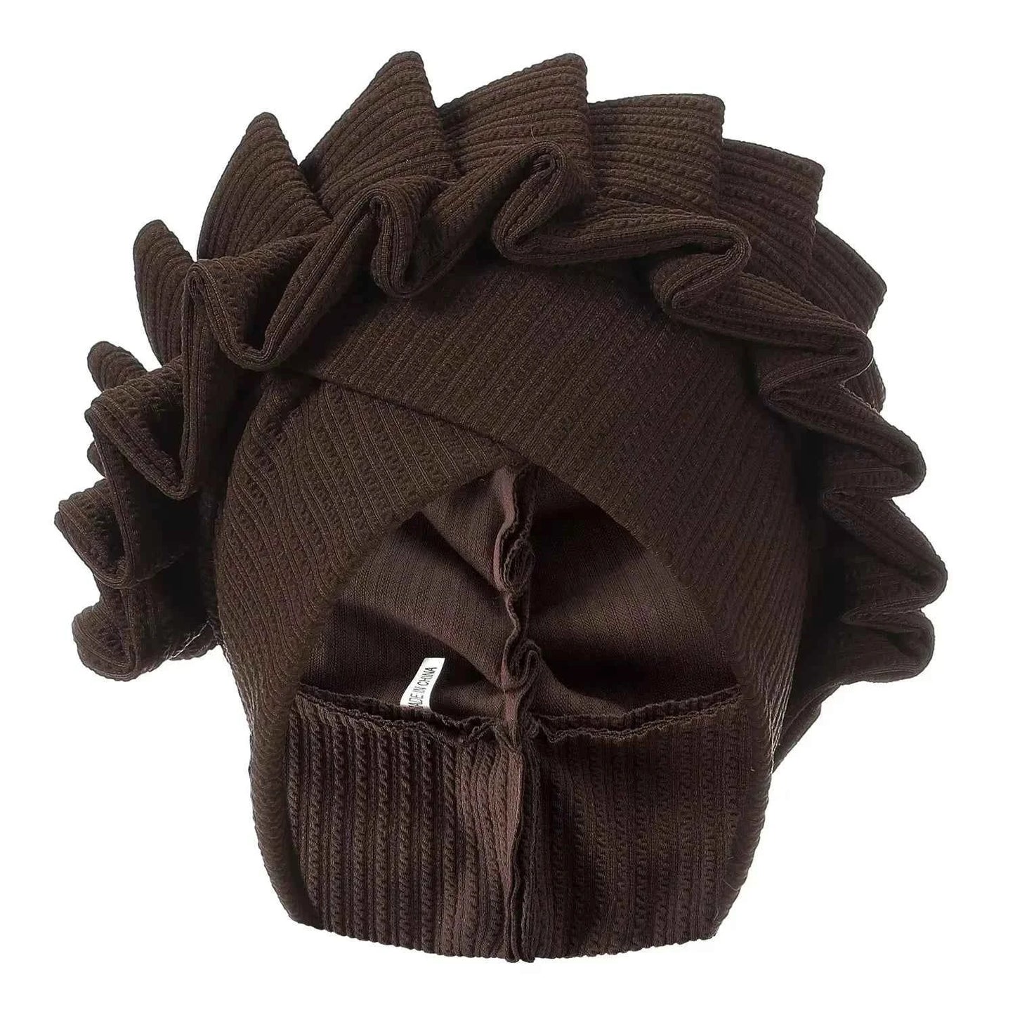 Indian Forehead Cross Turban Hat Women Chemo Cap Muslim Hijab Bonnet Ruffle Headscarf Beanies Bandanas Headband Turbante Mujer