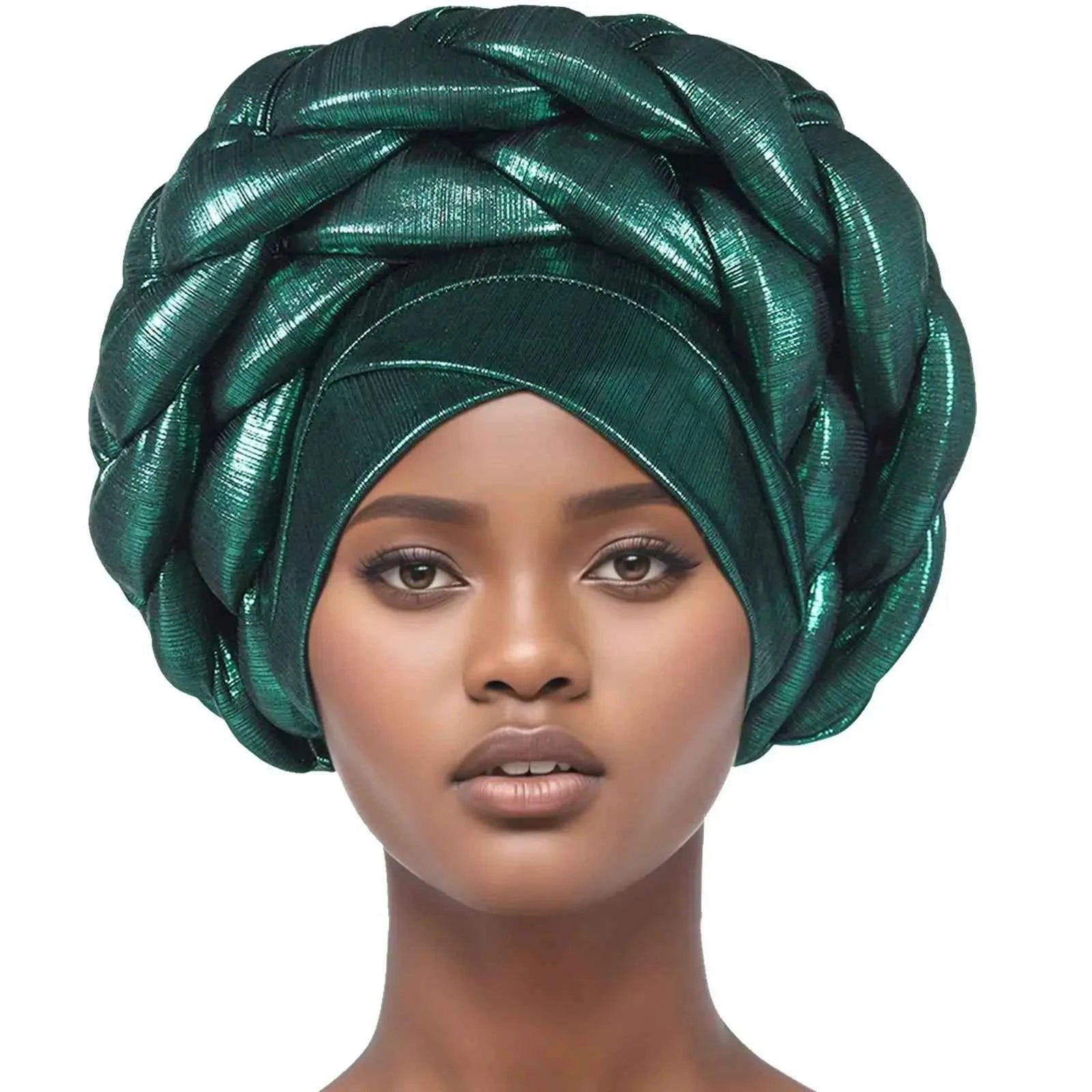 Head Scarf Headwraps for Women 2025 Muslim Fashion Solid Color Caps African Headtie Turbans for Women Hijab Caps