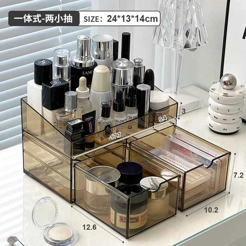 Acrylic Cosmetic Storage Box Desktop Skincare Product Organizer Transparent Lipsti Case Creative Home Organization Solution