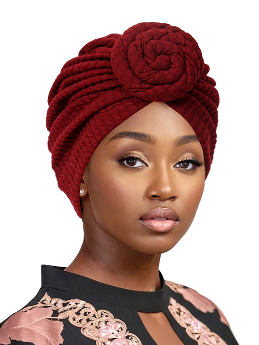 Fashion Women Turban Hijab Hats African Head Wraps Soft Elastic Muslim Hats Breathable Chemo Cap For Women Girls - NamafadStore