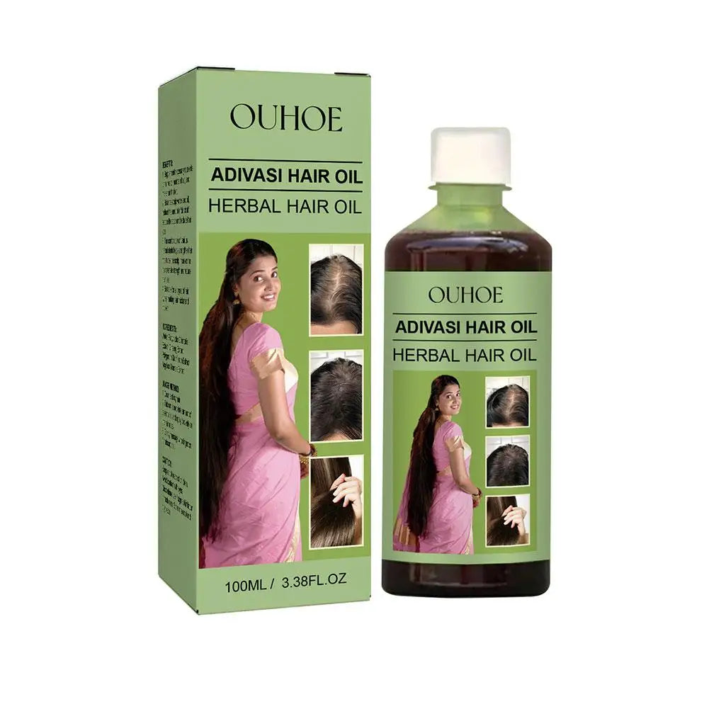 5PCS 100ml Oil India Adivasi Herbal Hair Oil Rosemary Repair Damaged Hair Fast Repair Thicken Oils Products - NamafadStore